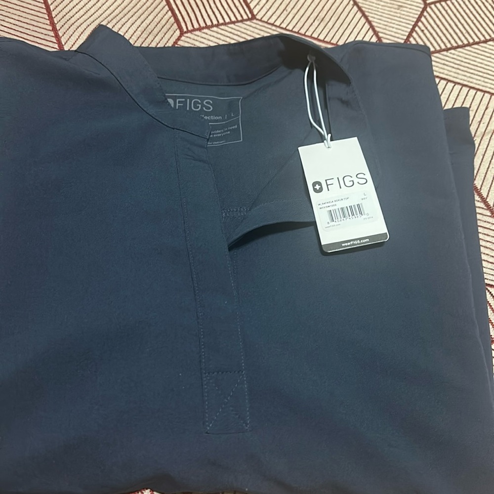 Figs Technical Collection Gray Scrub Top